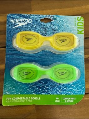 Speedo Kids Goggles in Yellow and Green - 2-Pack